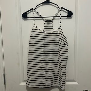 Black and white stripped J.Crew tank top size 6.